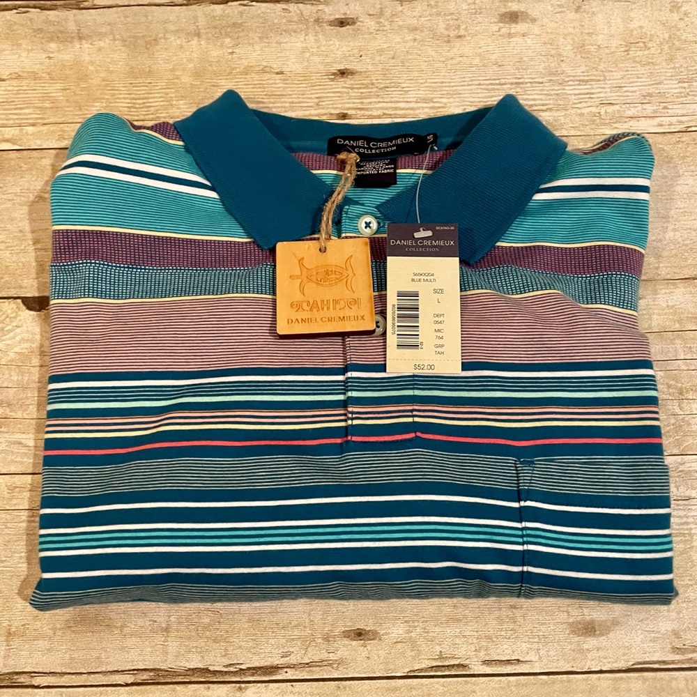 NWT Daniel Cremieux  Tahiti Collection Polo Shirt